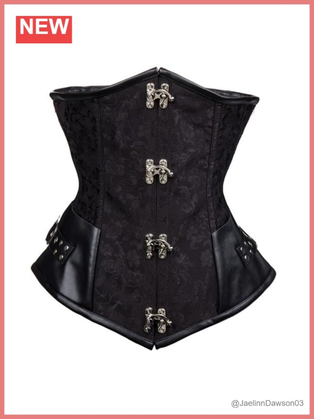 Underbust Corset Steampunk Lace Up Bustier Waist Cincher Costume